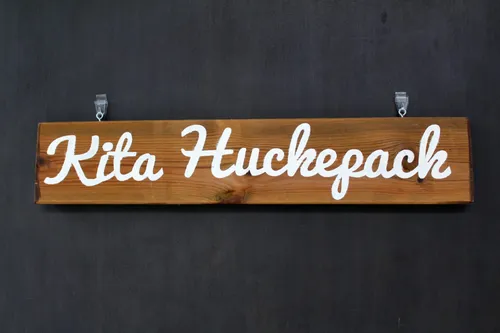 Unser Schild am Eingang